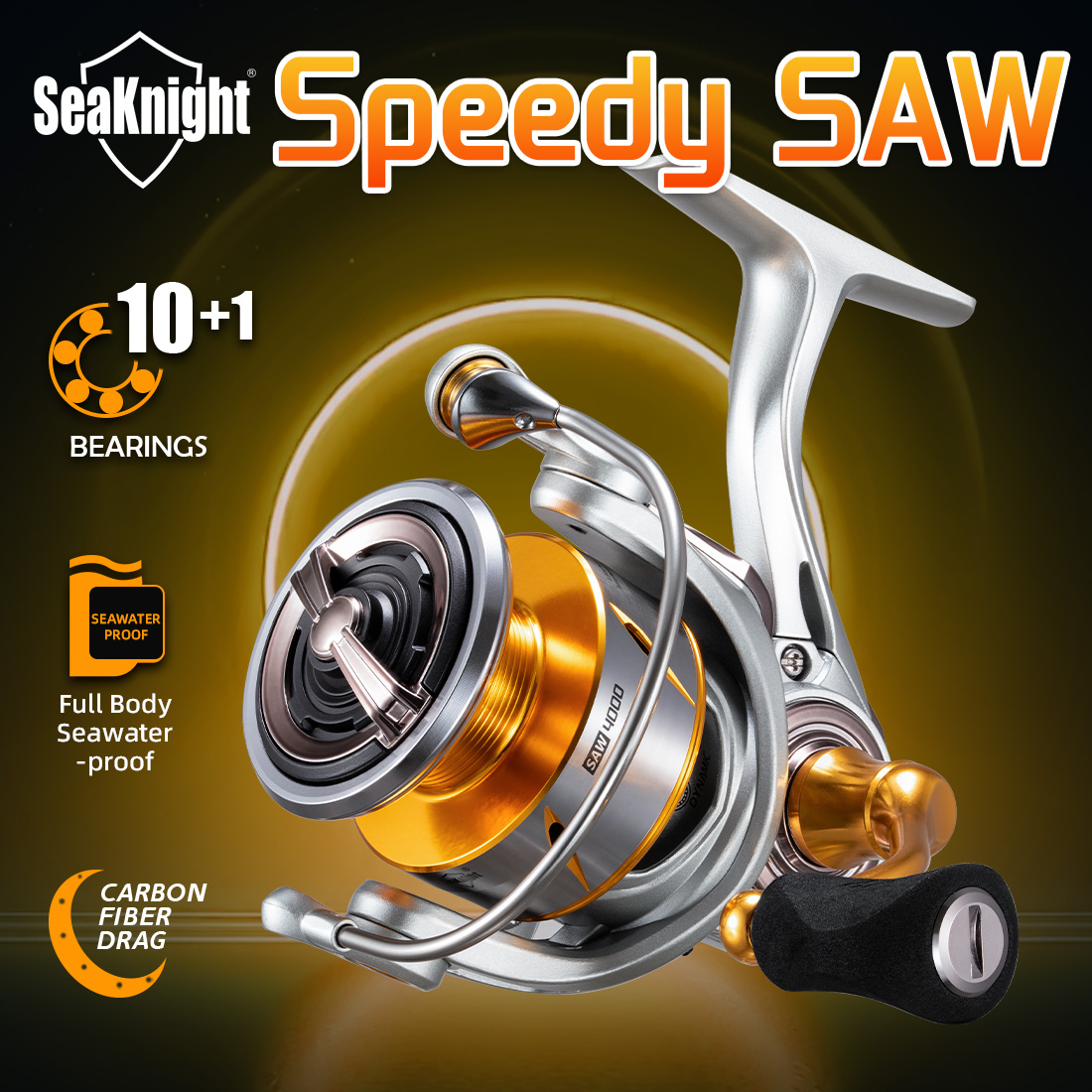 Daiwa Reel Bg - SeaKnight Brand Speedy SAW Salzwasser-Angelrolle 10+1BB