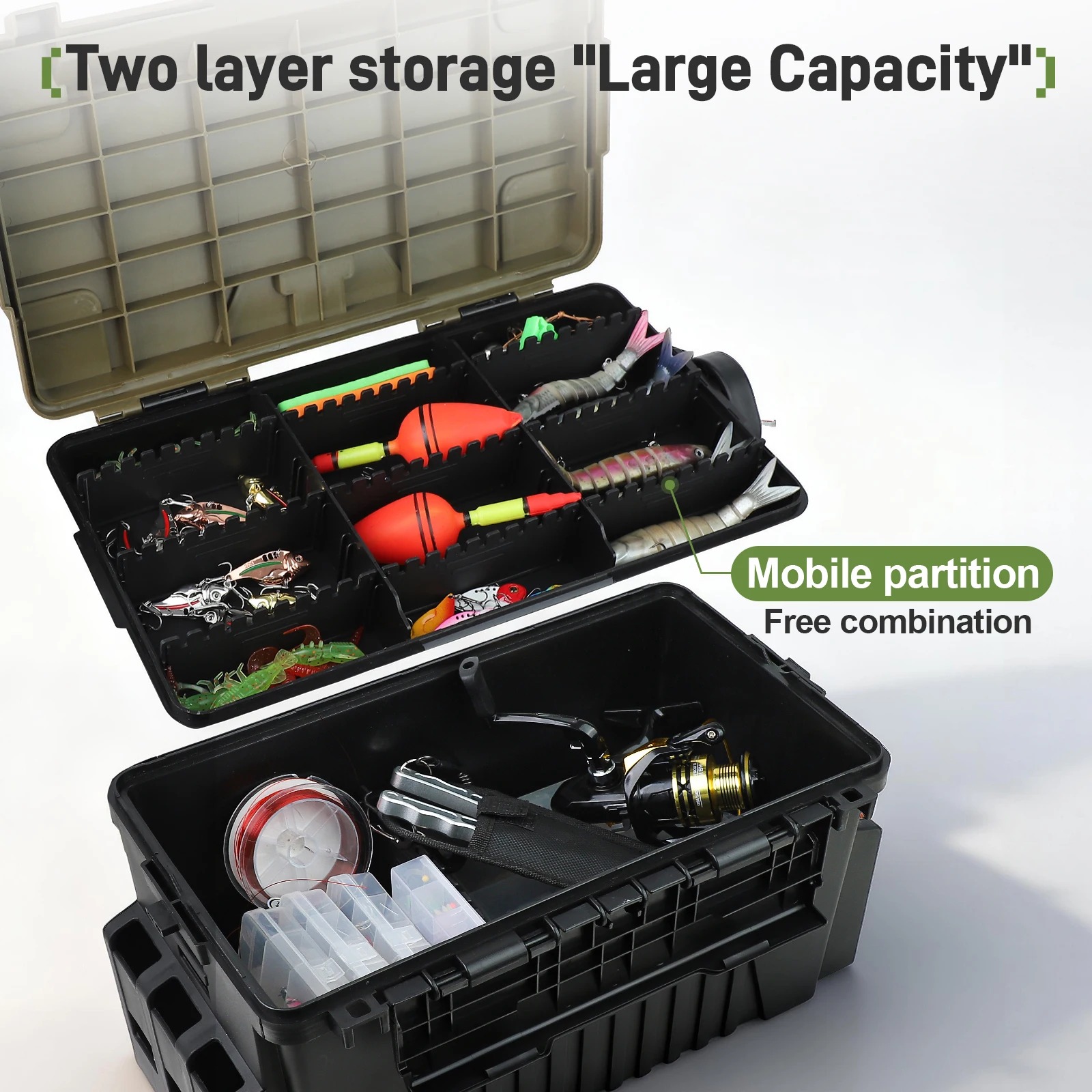 Angelkoffer mit Doppelschicht- – Fishing Kayak Crate Bewertung und Preis